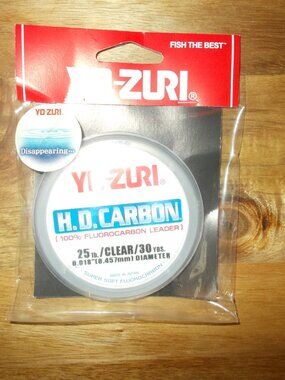 Yo-Zuri HD Carbon 100% Fluorocarbon Leader CLEAR Fishing Line NEW 25lb 30yds
